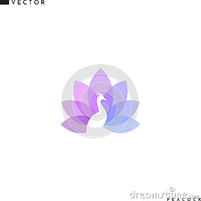 Abstract peacock. Creative bird Vector Illustration